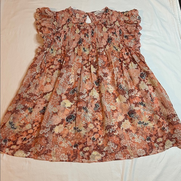 Ulla Johnson Ivy Floral Top - Coral Size 4 - Picture 3 of 9